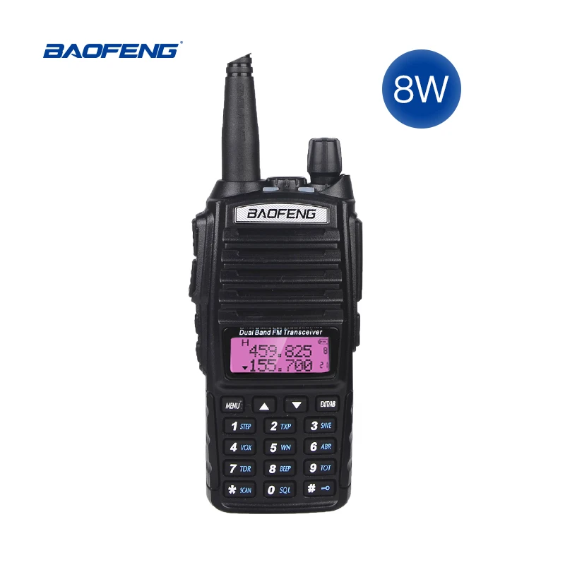 Оригинальная рация BaoFeng UV-82 рация 5 км-10 км 8 Вт Двухдиапазонная 136-174 и 400-520 МГц FM Ham baofeng двухстороннее радио