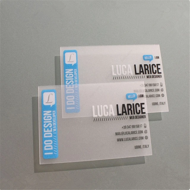 transparent business card