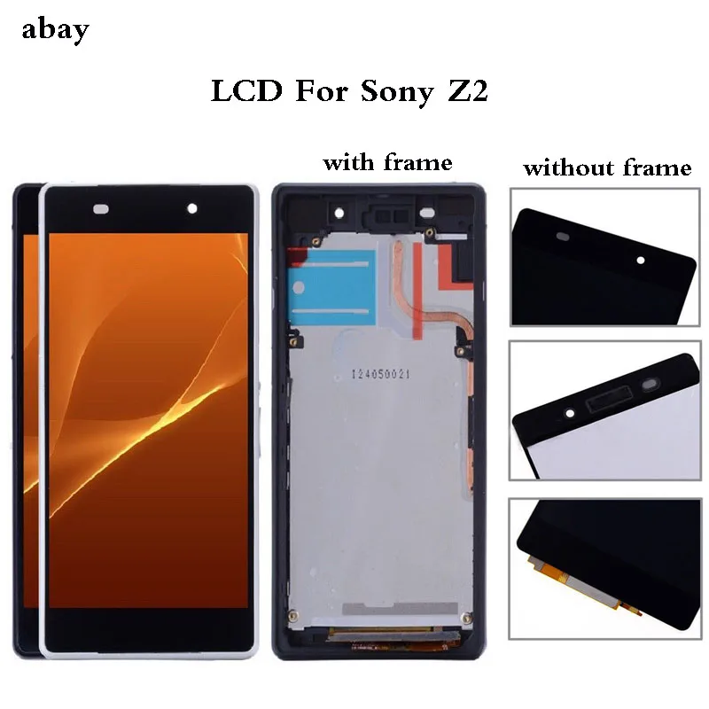 

5.2" LCD For SONY Xperia Z2 LCD Display Touch Screen Digitizer Assembly Replacement For SONY Z2 D6502 D6503 D6543 LCD with Frame