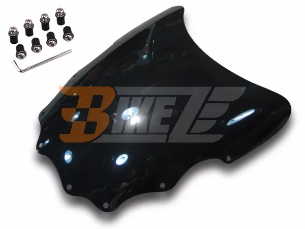 Черный лобовое стекло подходит для Kawasaki EX500 ГПЗ 500 94-99 00 01 02 03 04 ниндзя 500R