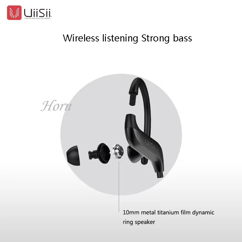 UiiSii BT100 шейным вкладыши наушники с микрофоном объем BT5.0 Спорт Bluetooth гарнитура Совместимость с Android IOS Телефон