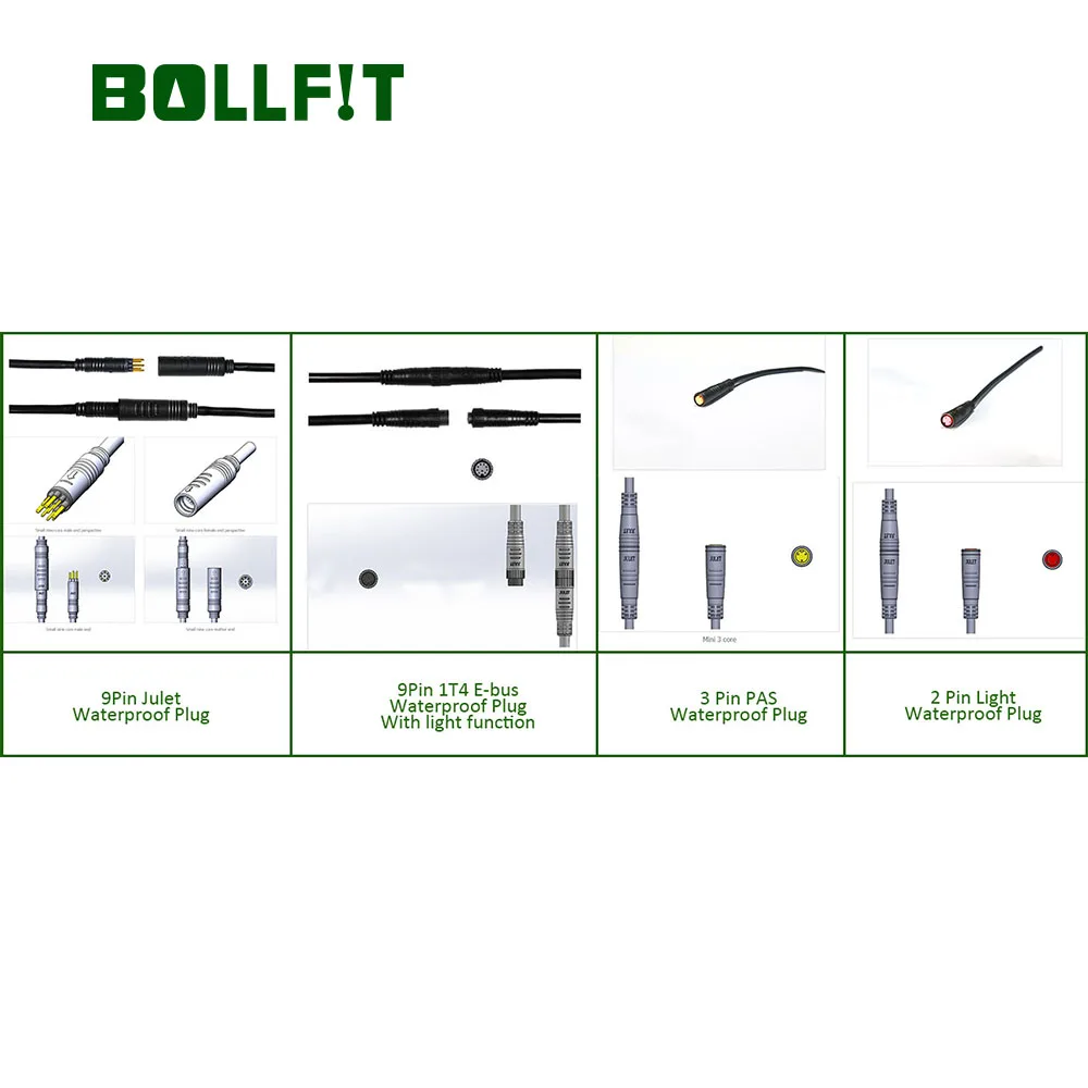 BOLLFIT контроллер электровелосипеда 36/48V 22A 25A 9 МОП светильник Функция весь воды доказательство разъем KT Kunteng 500 Вт мотор для электрического велосипеда