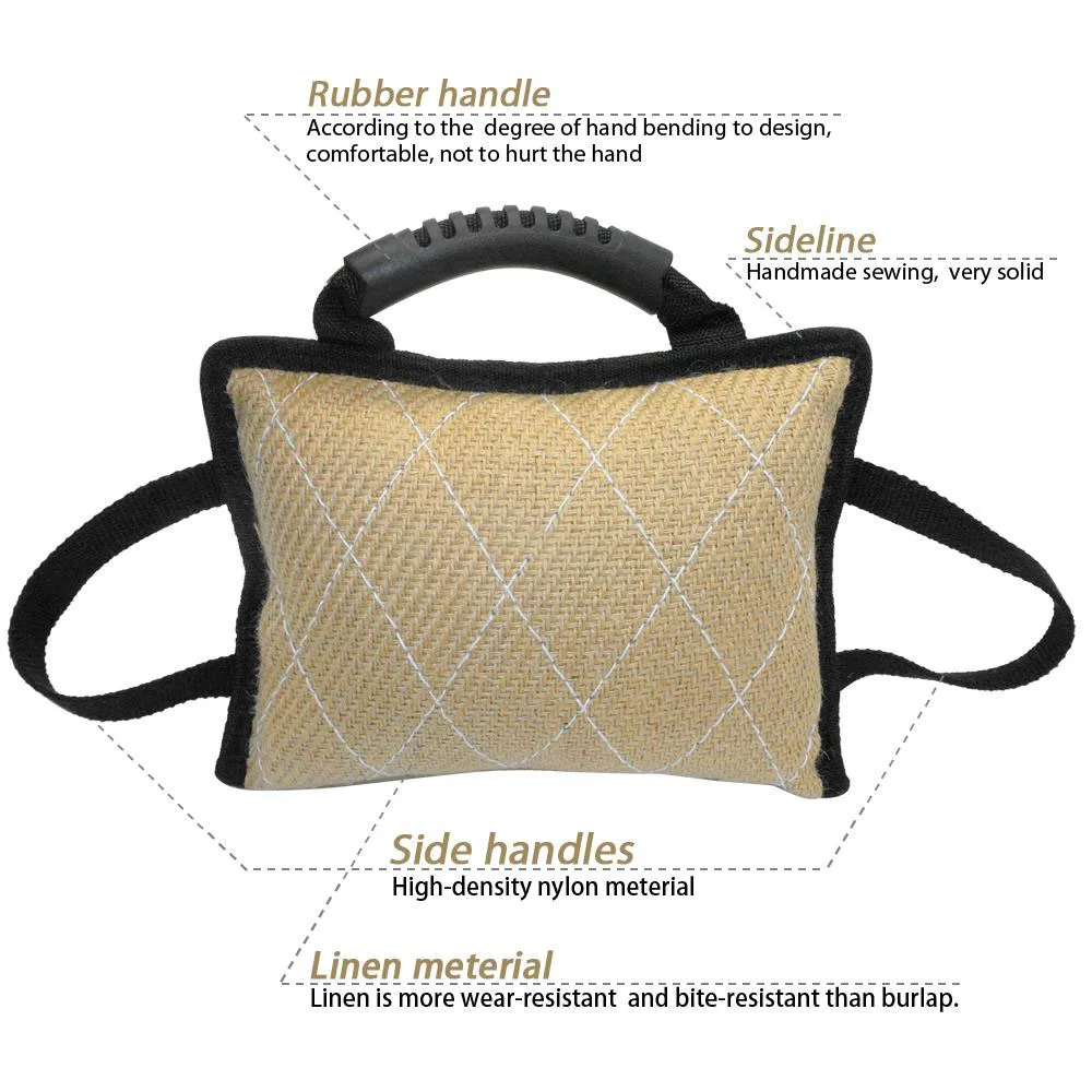 Double-Jute-Bite-Pillow-Pad-Tug-Toy-With-3-Handles-for-Dog-Training-Fun-Play-Exercise (3)