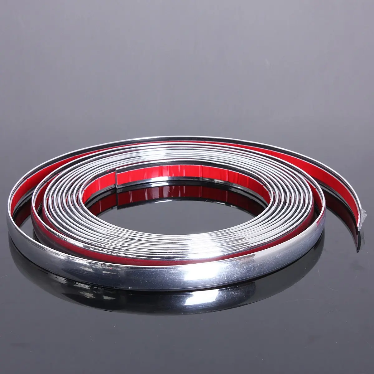 14mm Profi Chrom Streifen Aufkleber Silber Strip Auto Grill Extern Zierleiste 5M
