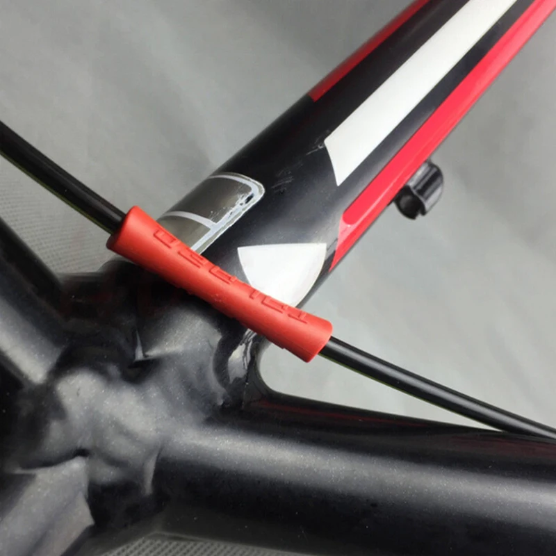 

Bike Cable Sleeves Outer Brake Gear Frame Rubber Protector Safety Organizer Zipper Tube Black