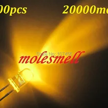 5000 шт 5 мм желтый на круглом высоком Мощность супер яркий водный яркий светодиодный Светодиодный s 20000 мкд 5 мм круглые желтые светодиодный