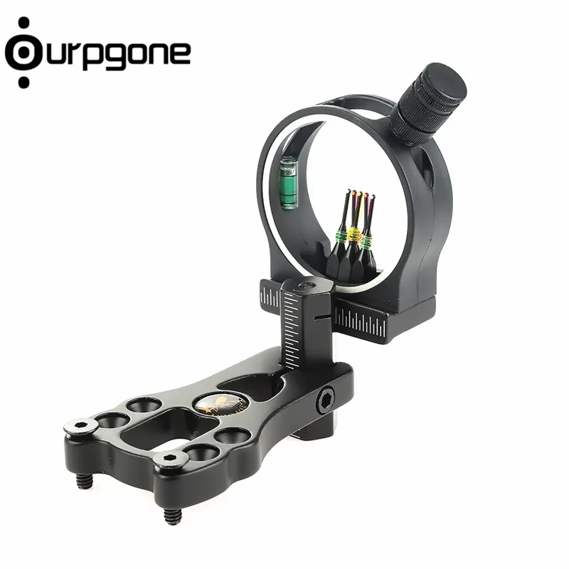 

Ourpgone Professional Archery 5 Pins Bow Sight with 0.029'' Fiber Light and Witt Sight Light Compound Bow Sights for Hunting