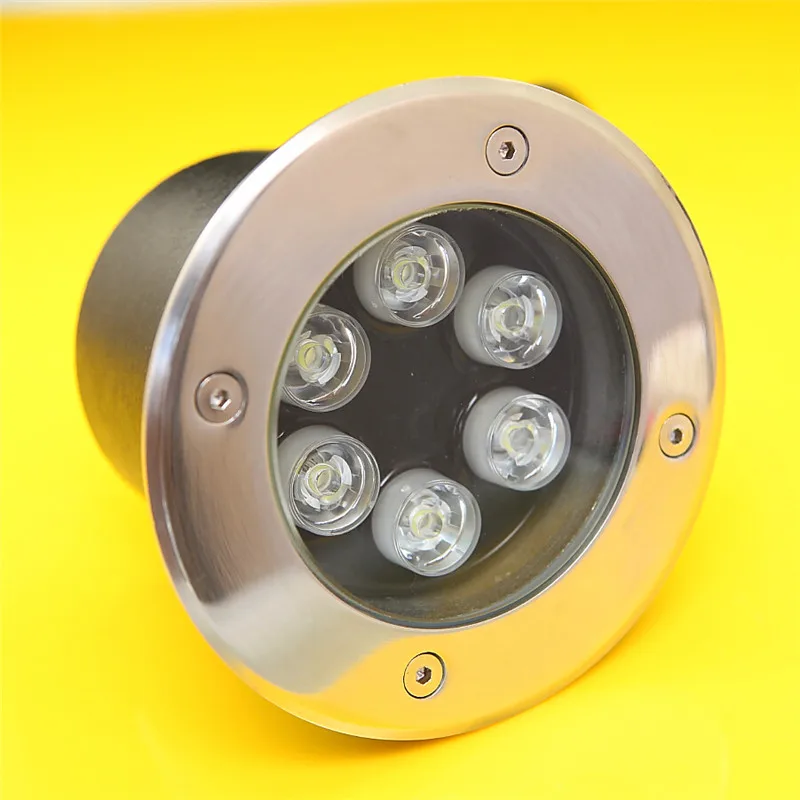 

Wholesale 6*1W RGB LED underground light DC12-24V/AC85~265V input,can be controlled by common rgb controller or dmx decoder