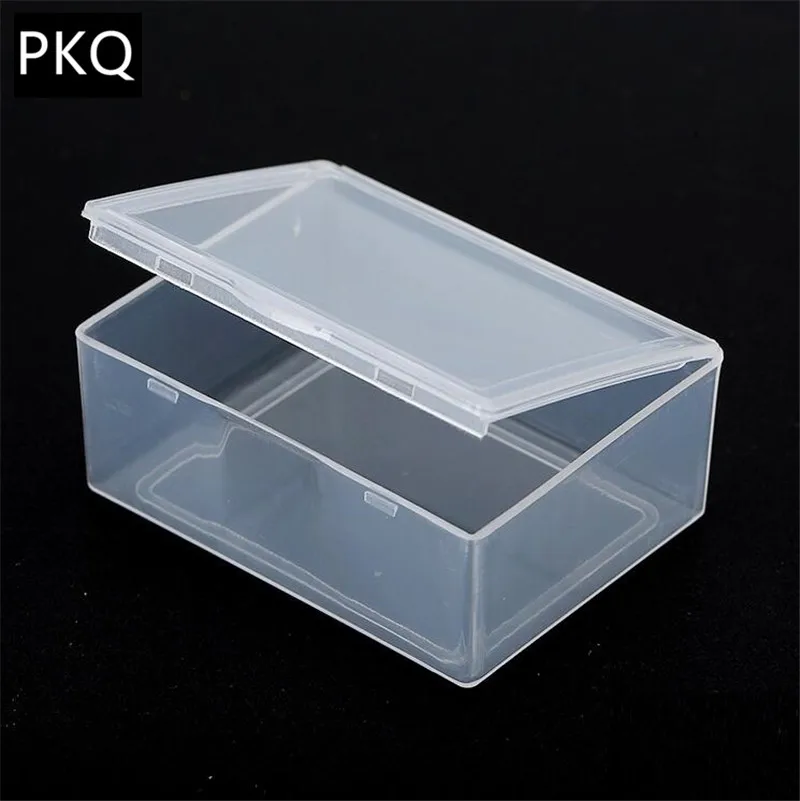 5 Pcs Small Transparent Plastic Storage Box Clear Multipurpose Display Case USA