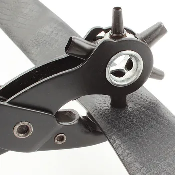 

Economical New Heavy Duty Strap Leather Hole Punch Hand Plier Belt Punch Revolving DIY Tools ds99