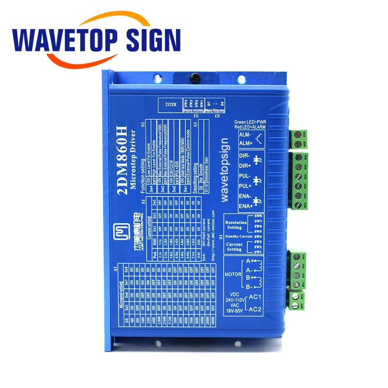 JMC 2 фазы шагового драйвер 2DM860H 30 ~ 80VAC 1 8.4A 8 фазный 32bit DSP|driver hp|driver mp5stepper driver circuit |
