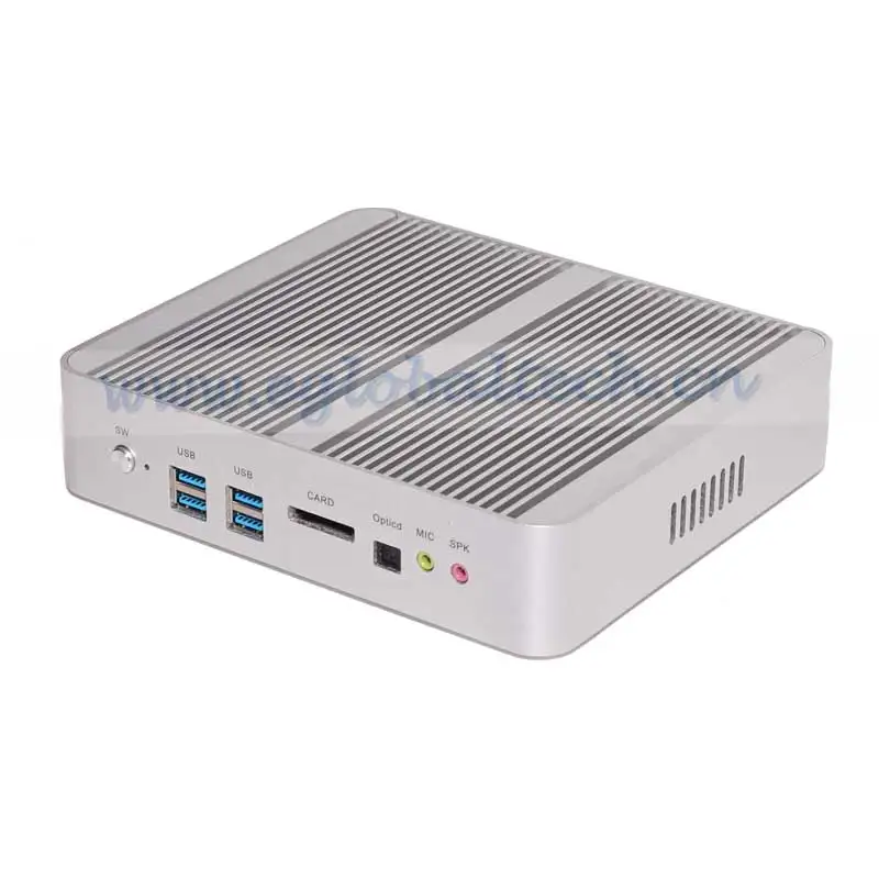 Процессор EGlobal fanless HTPC Windows10 Classis Мини ПК i7 5500U 5550 uwith Barebone I7 Двухъядерный Intel HD двойной Lan Графика 5500