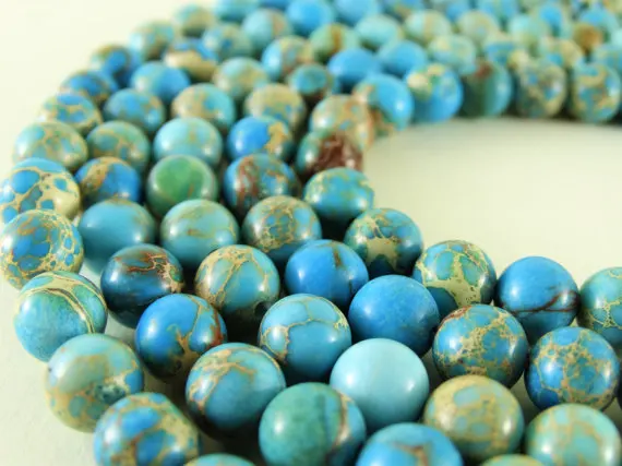 8 mm variscite beads 8 mm imperial jasper beads blue bead wholesale bead sea sediment jasper turquoise jasper gemstone bead jewelry supplies 1