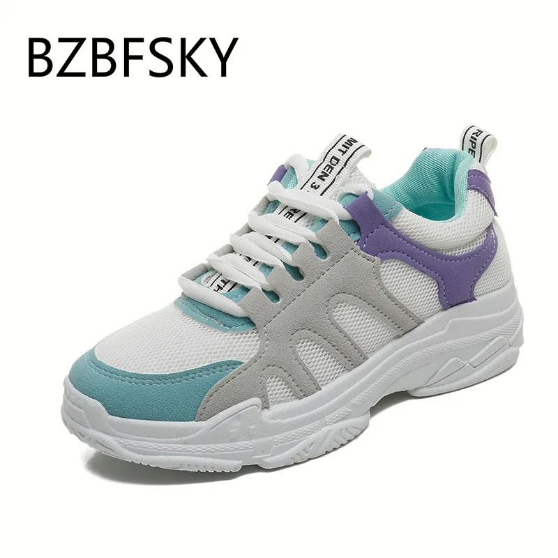 

BZBFSKY new womens sports shoes wild fresh breathable women casual shoes tenis feminino women sneakers off white shoes brand