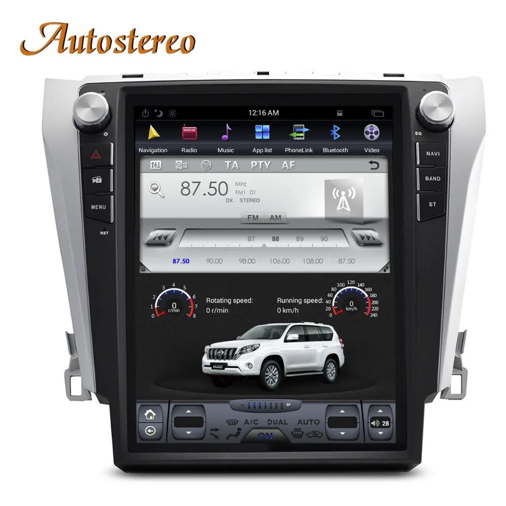 Top Tesla style 4GB RAM Android 9.0 Car NO DVD Player GPS Navigation Stereo In-dash for Toyota Camry Aurion 2012- 2016 Multimedia HD 3