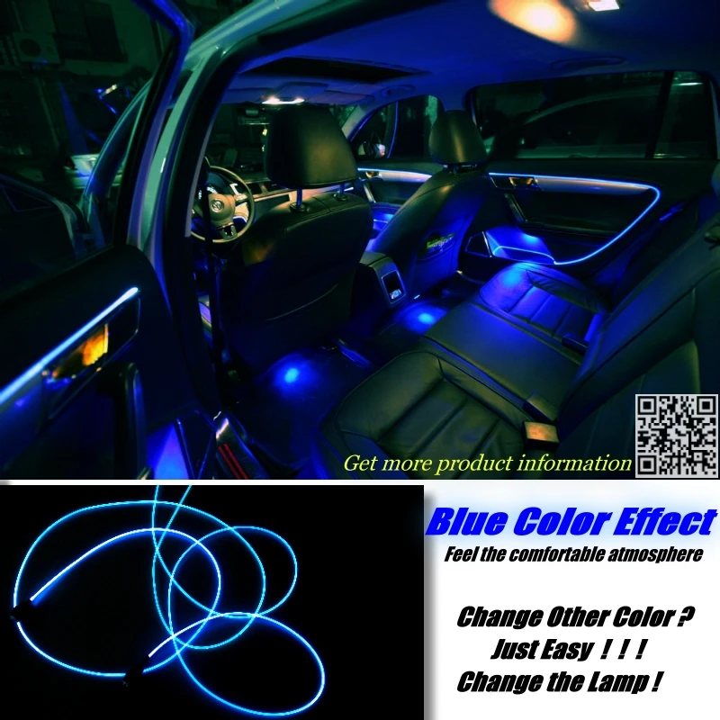 indre uformel galning interior Ambient Light Tuning Atmosphere Fiber Optic Band Lights For Ford C-Max  C Max CMax Inside Door Panel illumination Refit