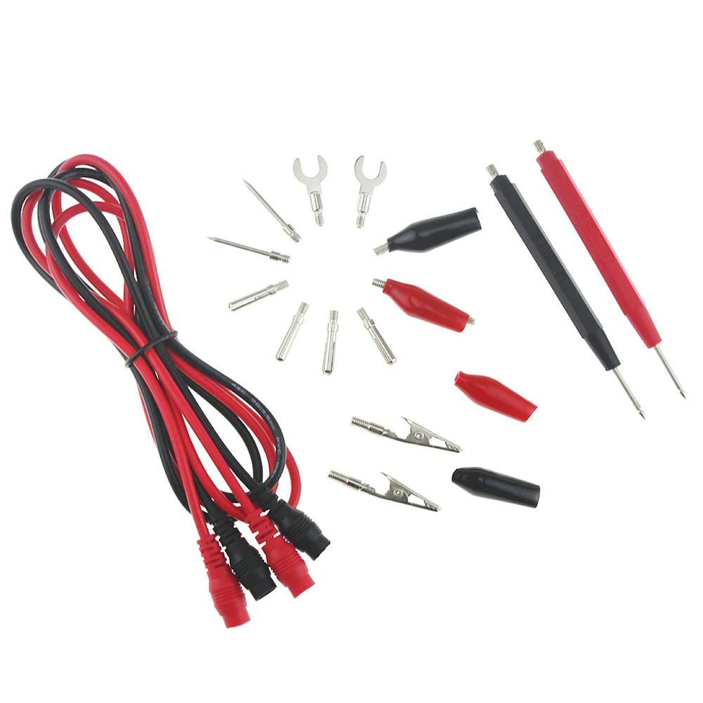 16pcs/ Set Universal Probe Test Leads Multifunction Multimeter Alligator Probe Silicone Test