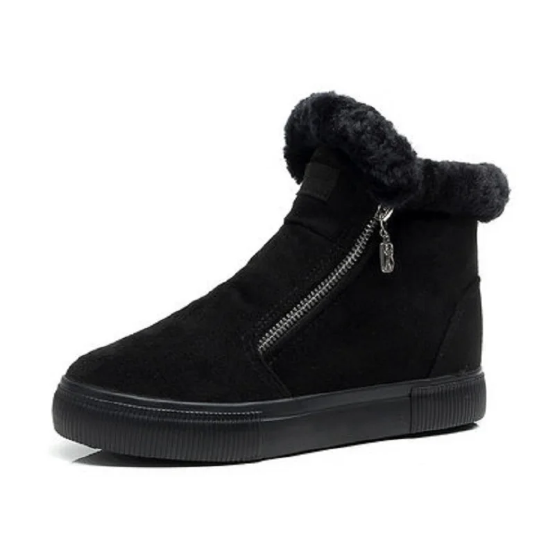 

MoBeiNi 2018 Women's boots winter casual comfort cotton short tube women's shoes warm fashion non-slip soles thickening new snow