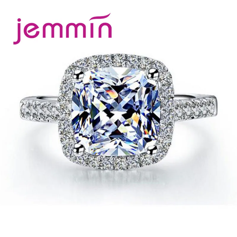 Классическое Обручальное кольцо для женщин, подарок на день Святого Валентина, мода, CZ Кристалл, 925 серебро, среднее кольцо, кубический цирконий, ювелирное изделие