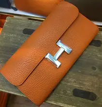 Luxury Brand Women Wallet 100% Genuine Leather Purse Female Long Day Clutches Bayan Cuzdan Coin Pocket Women Bag Stella Bag