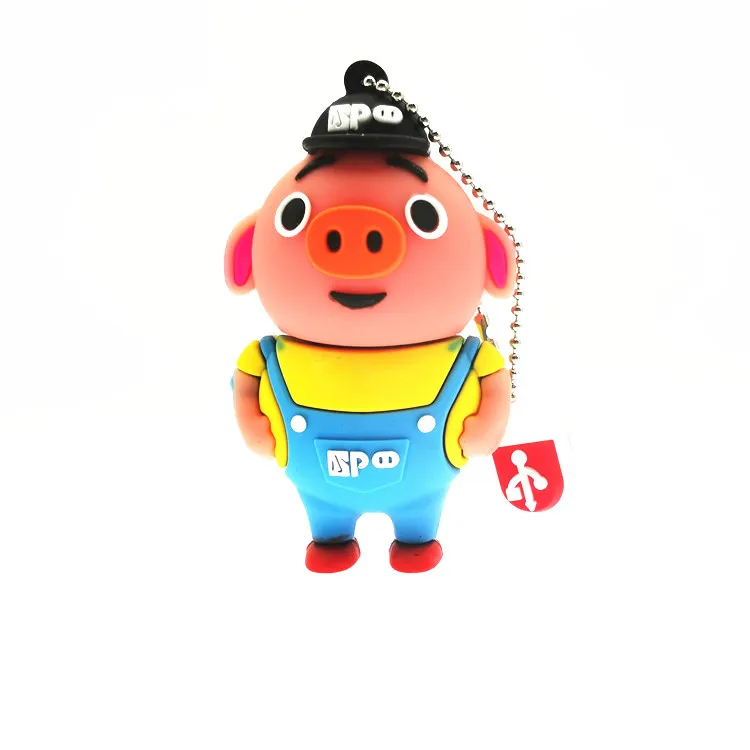 USB флеш накопитель мультяшная свинья Флешка флешка милый подарок 8 ГБ 16 32 64 Гб