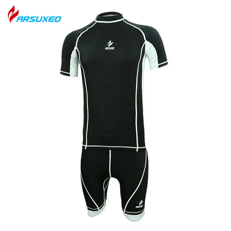

ARSUXEO Brand Unisex Cycling Jersey Short Sleeve Breathable Cycling Cycle Set Polyester Fabrics Summer Cycling Clothing
