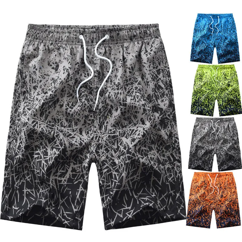 HuLooXuJi мужской летний Гавайский стиль пляжные шорты с принтом быстросохнущая спортивная одежда низ серфинг купальник с шортами размер США: 2XL-3XL