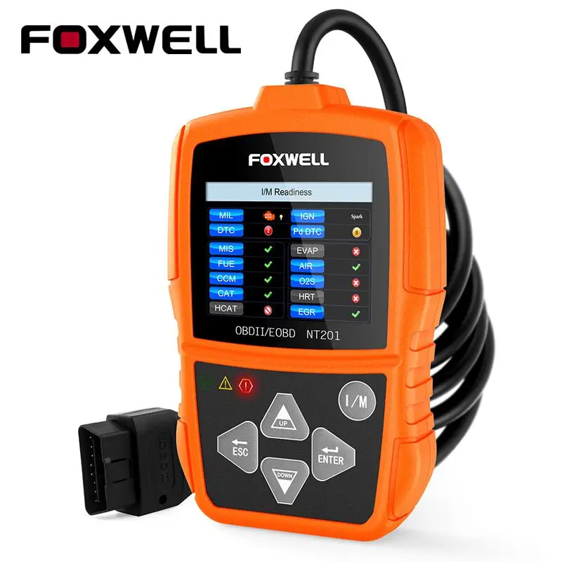 Диагностический сканер Foxwell NT201 OBD2 ODB2 считыватель кодов неисправностей двигателя