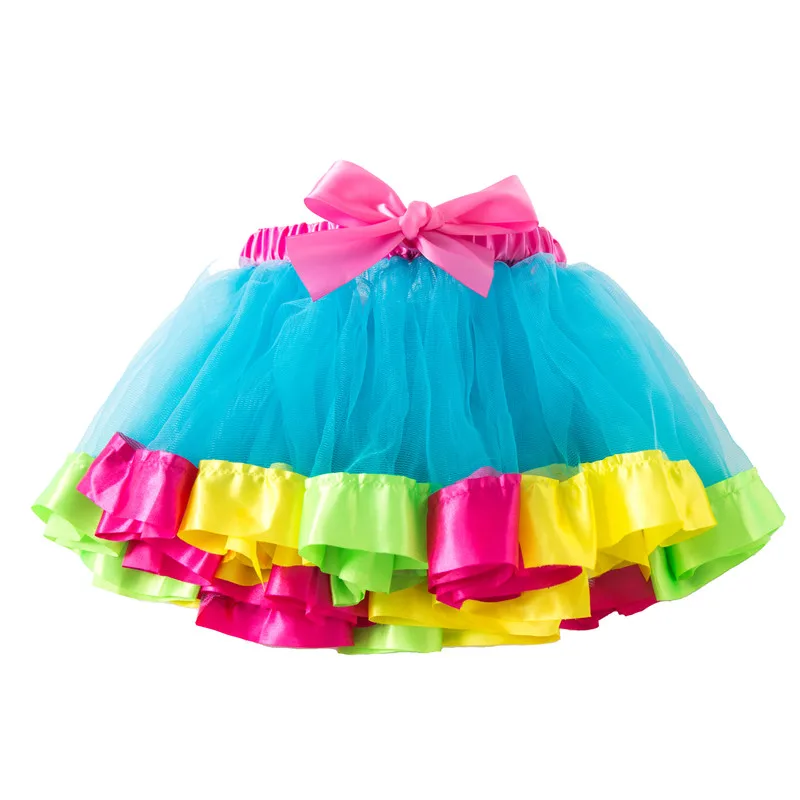 Оптовая продажа От 0 до 8 лет Детские юбка-пачка для девочек детская одежда для детей Радуга бальное платье принцессы для вечеринки, дня