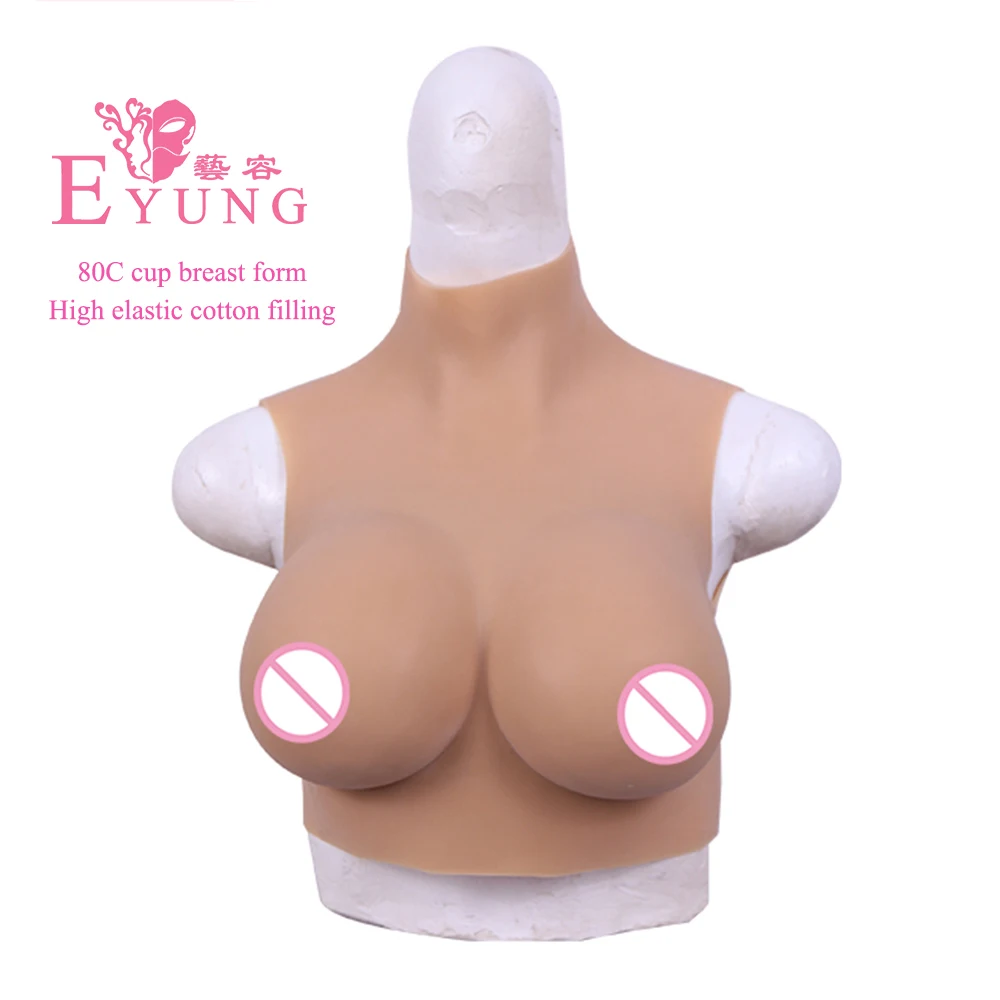 

75D cups silicone breast forms mastectomy woman breast enhancer body balance Artificial chest tits pair