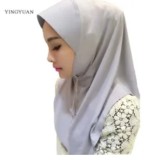 TJ47 Новая легкая одежда мусульманский хиджаб шарф женщин высокое количество дамы шарфы showl(без Броши