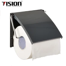 TISION Bathroom Paper Towel Waterproof Wall Mounted Paper Holder Bathroom Plastic Cover Toilet Paper Towel Holder Space Mounting