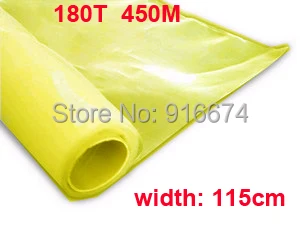 Free shipping 3 meters 180T 450M yellow color polyester silk screen printing mesh 115CM width | Инструменты