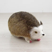 creative simulation Hedgehog toy resin&fur white face Hedgehog model gift about 20x10x10cm