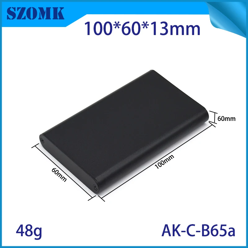 

1 piece free shipping new arrival junction box housing for Black color aluminum enclosures and electrics GPS tracker LED case