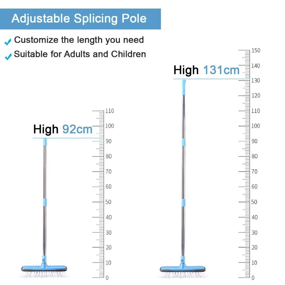 Щетка-скраб для пола с регулируемой длинной ручкой, Жесткая Щетина, щетка-скраб для чистки ванной комнаты, кухни, стены, ванной и плитки