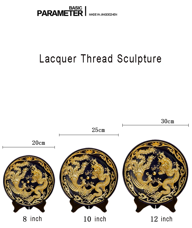 Китайский лак Нитки Скульптура Дракон и Феникс Керамика украшения ремесленных Гостиная крыльцо украшение подарки
