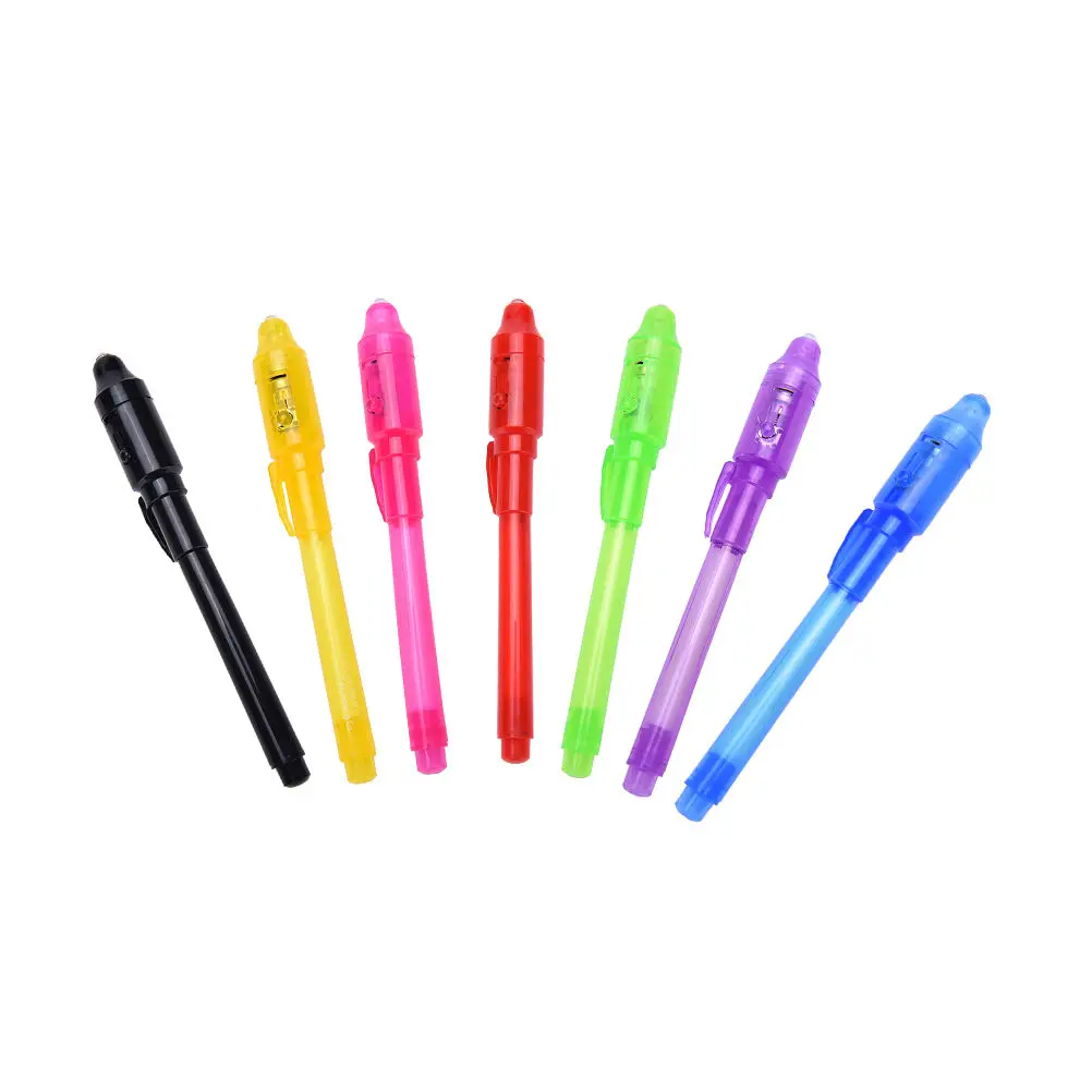 1 шт. 2 в 1 волшебная ручка с невидимыми чернилами ультрафиолетовый свет комбо ручка с невидимыми чернилами знак безопасности творческий