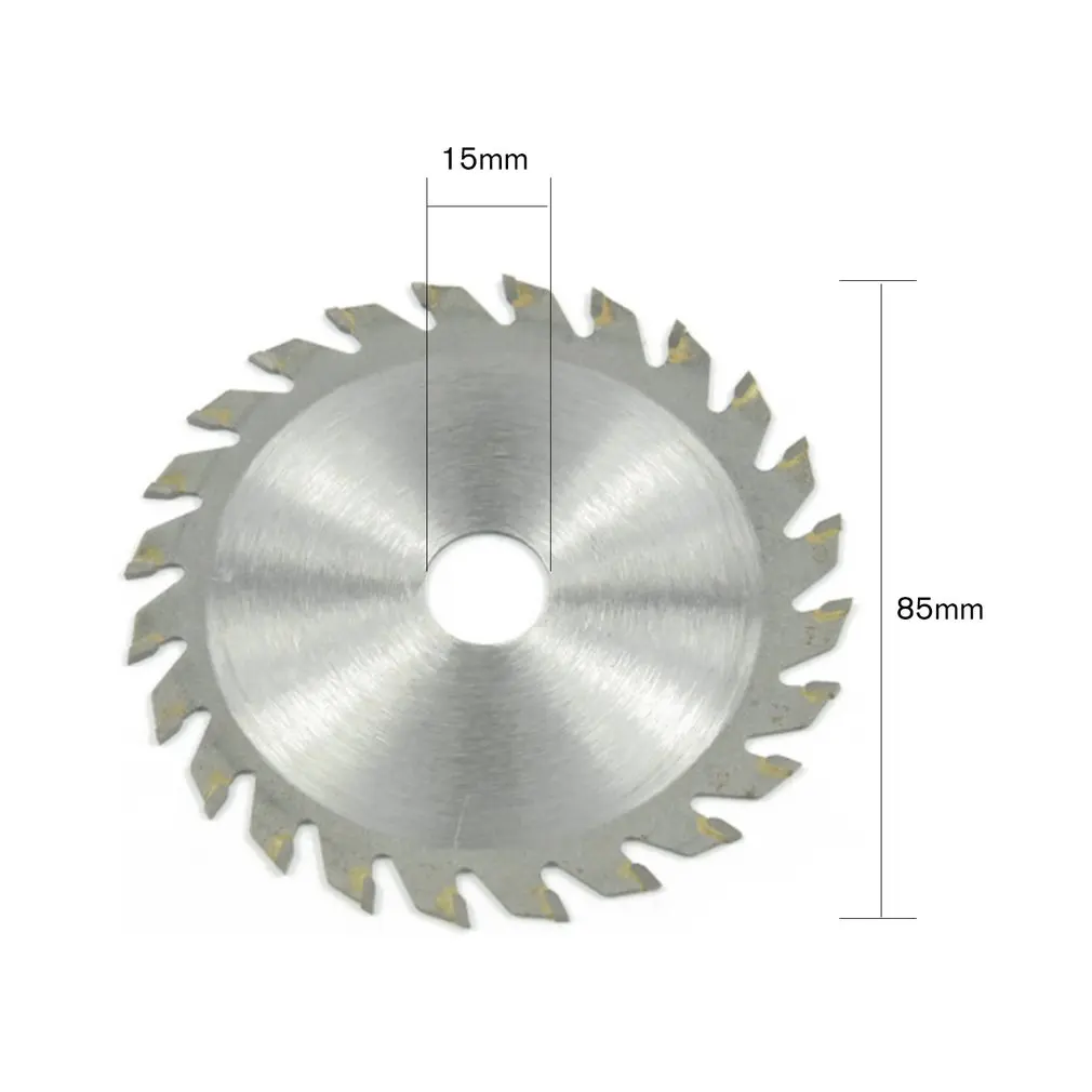 36/24 зубья Циркулярная Пила TCT лезвие колеса диски TCT сплав Деревообработка Многофункциональный пилы для резки дерева и металла 85x15 мм