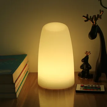 

D12xH20cm RGB LED Night Lamp Remote Control 16-Color Changes LED Table Desk Lights for Coffee Bar Dining Room Home Decoration