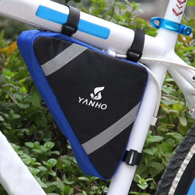Светоотражающая сумка для трубки велосипедной рамы, велосипедная сумка Pannier, велосипедная сумка для передней трубки, треугольная сумка для горного велосипеда