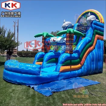 

KK Factory Directly Cheap Water Slide Inflatable small pool water slide for amusement park
