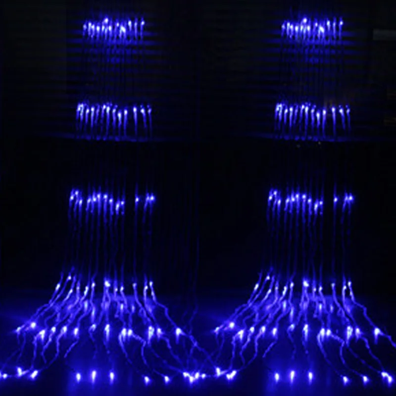 

3X3M 320LED Waterfall Icicle Curtain LED String Holiday Light Christmas Wedding Meteor Shower Rain LED String Light