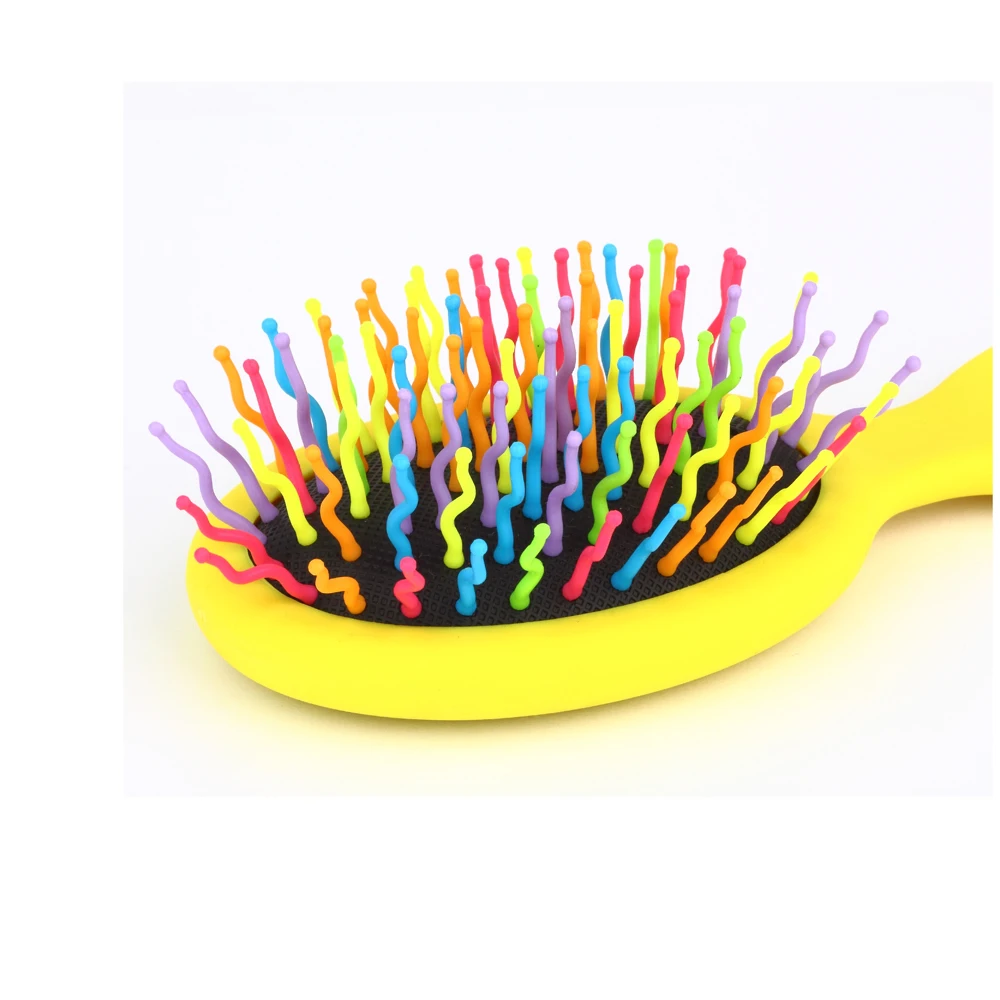 MY GIRL Rainbow small wet hair comb colorful bending pins Hair extention brush curve oval Hair brush MY GIRL Rainbow small wet hair comb colorful bending pins Hair extention brush curve oval Hair brush