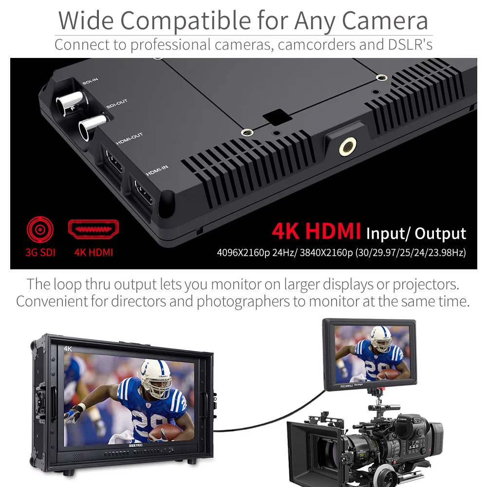 FEELWORLD FW279S 7 ''ультра яркая 2200nit камера DSLR полевой монитор 3G SDI 4K HDMI Full HD 1920x1200