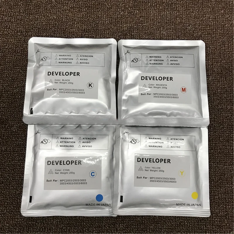 

Compatible C M Y K High Quality Developer for Ricoh MPC3004 MPC3504 MPC4504 MPC5504 MPC6004 MPC3004 C3504 C4504 C5504 C6004