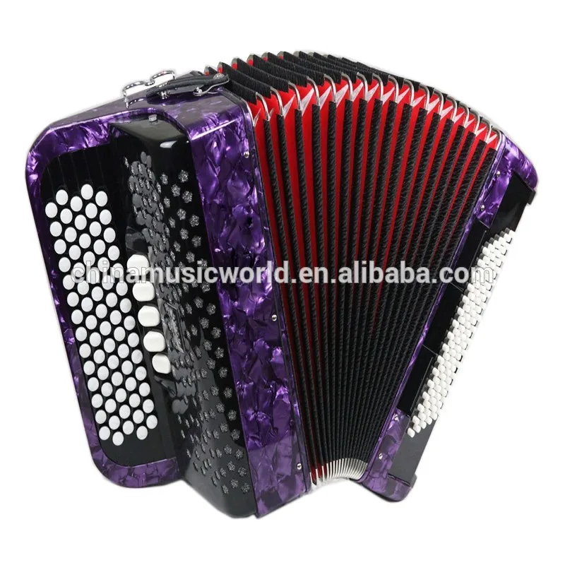Afanti Super popular 72keys 96Bass Purple Piano Accordion AFA 55 music