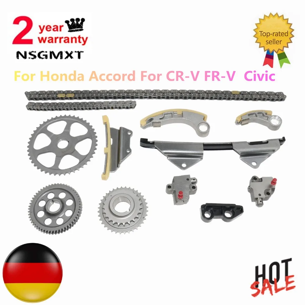 New Timing Chain Tensioner Sprockets Pump Kit For Honda FR V CR V III N22 N22A1 N22A2