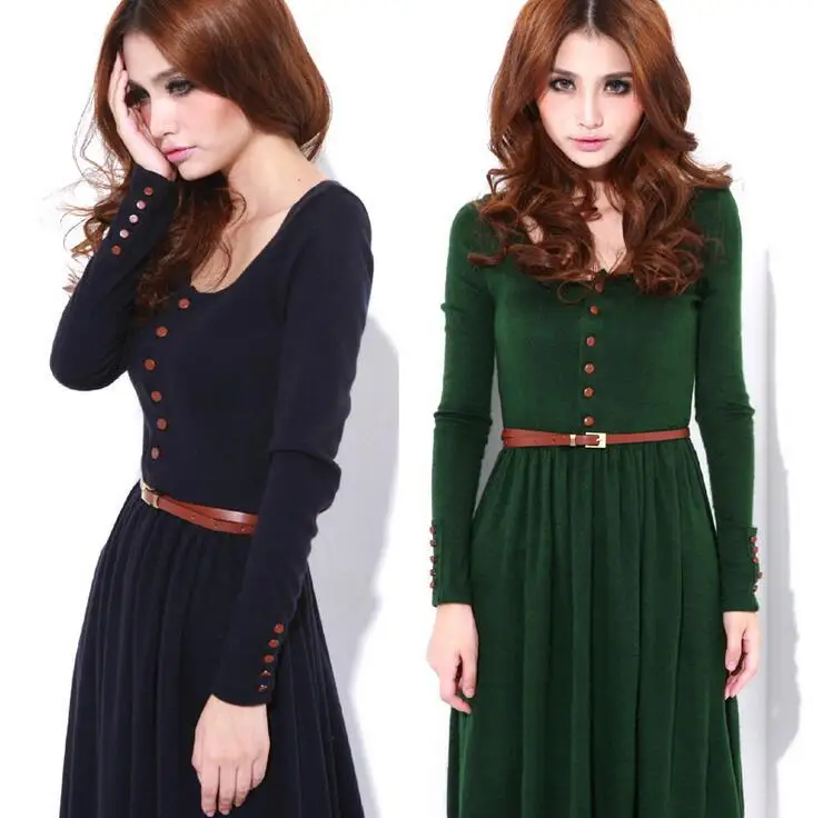 Демисезонный женское платье тонкий длинный рукав Bodycon онлайн Платья для женщин