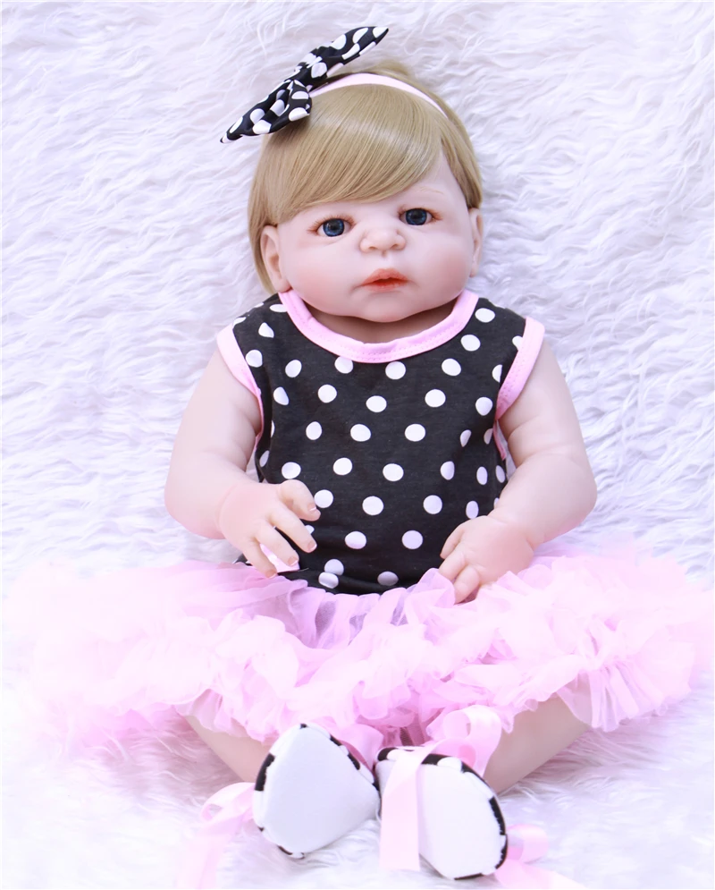 

New 55cm Silicone Reborn Super cute Baby Lifelike loli Baby Bonecas Kid Doll Bebe girl Reborn Brinquedos Reborn Toys For Kids